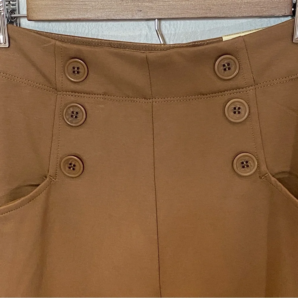 Max Studio London Chocolate Wide-Leg Sailor Womens Pants Trousers | Size S - Picture 5 of 12